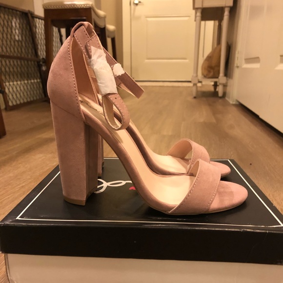 Qupid Cashmere Block Heels - Picture 2 of 3